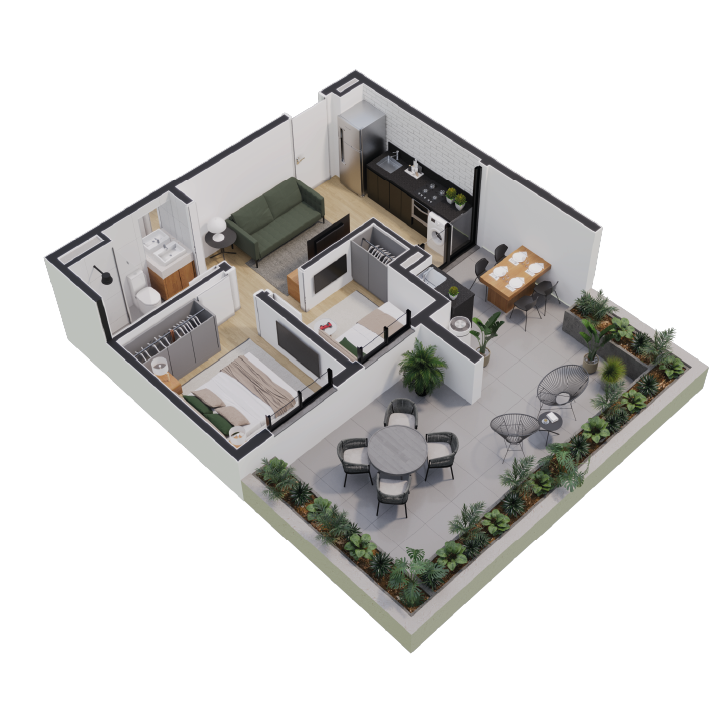 Planta-58m²-3D